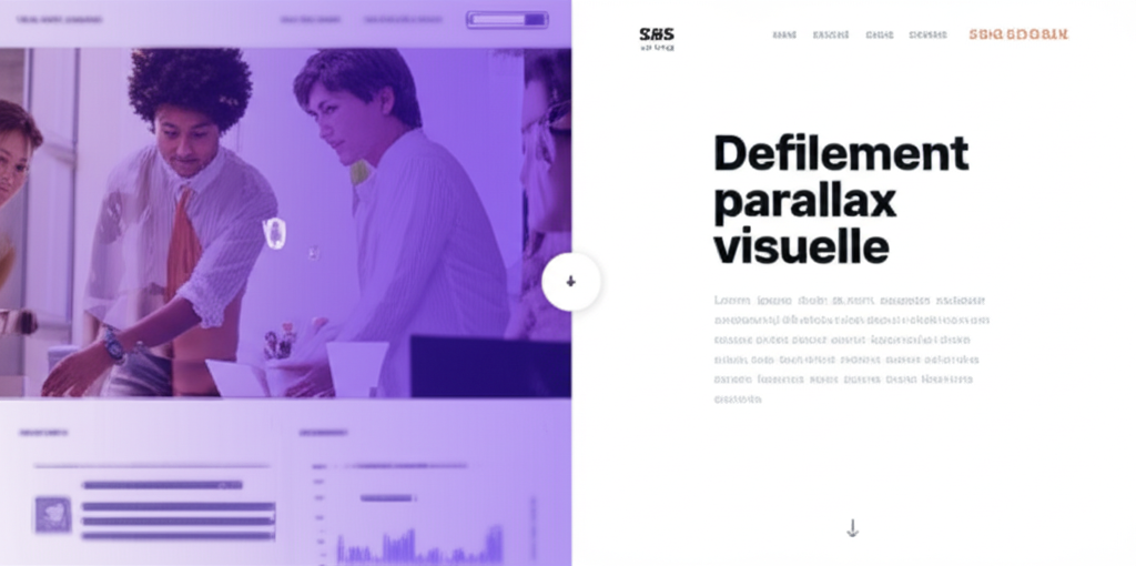 Site web avec défilement parallax et narration visuelle